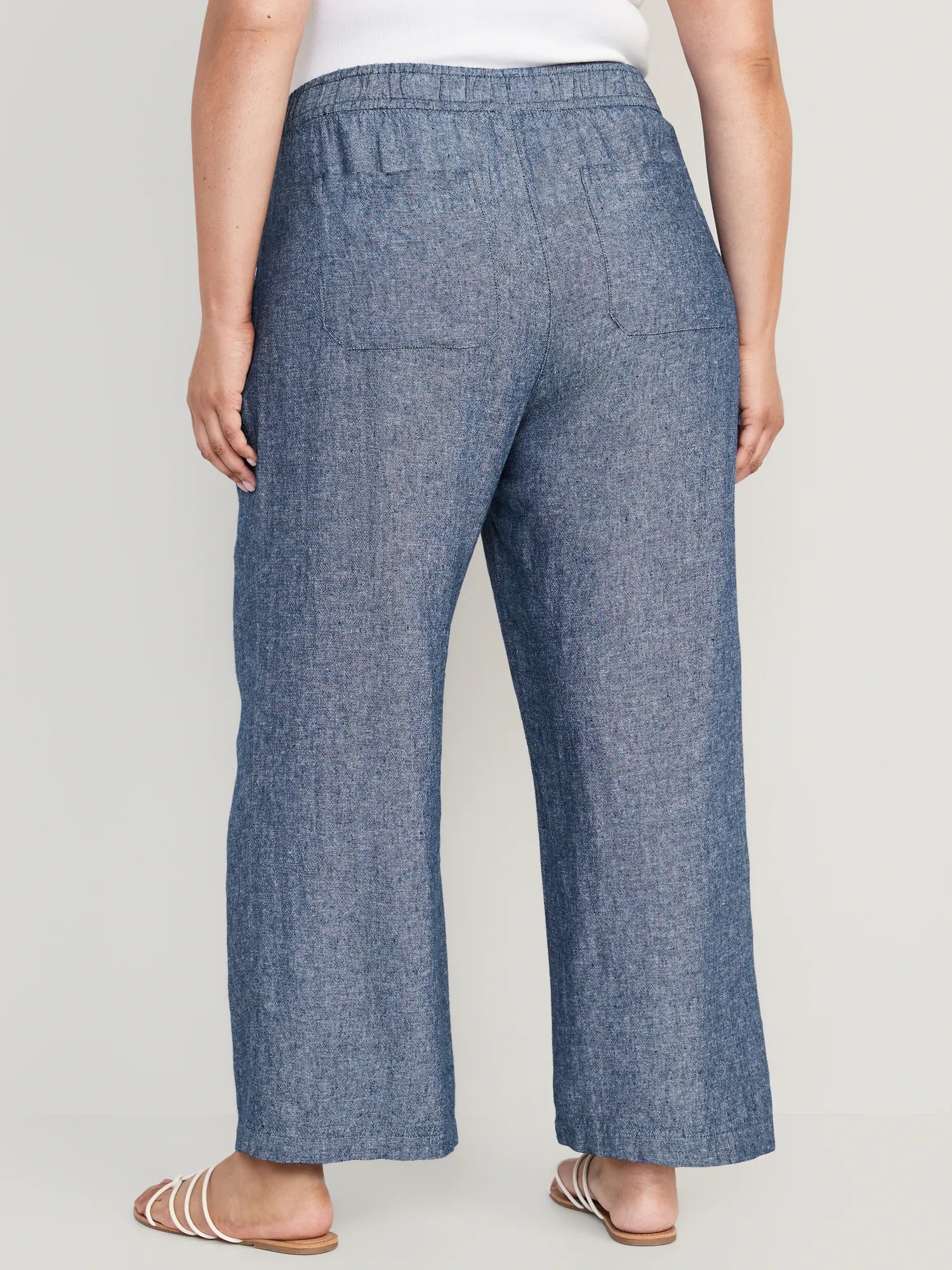 Old Navy HighWaisted LinenBlend WideLeg Pants For Women, 42 OFF