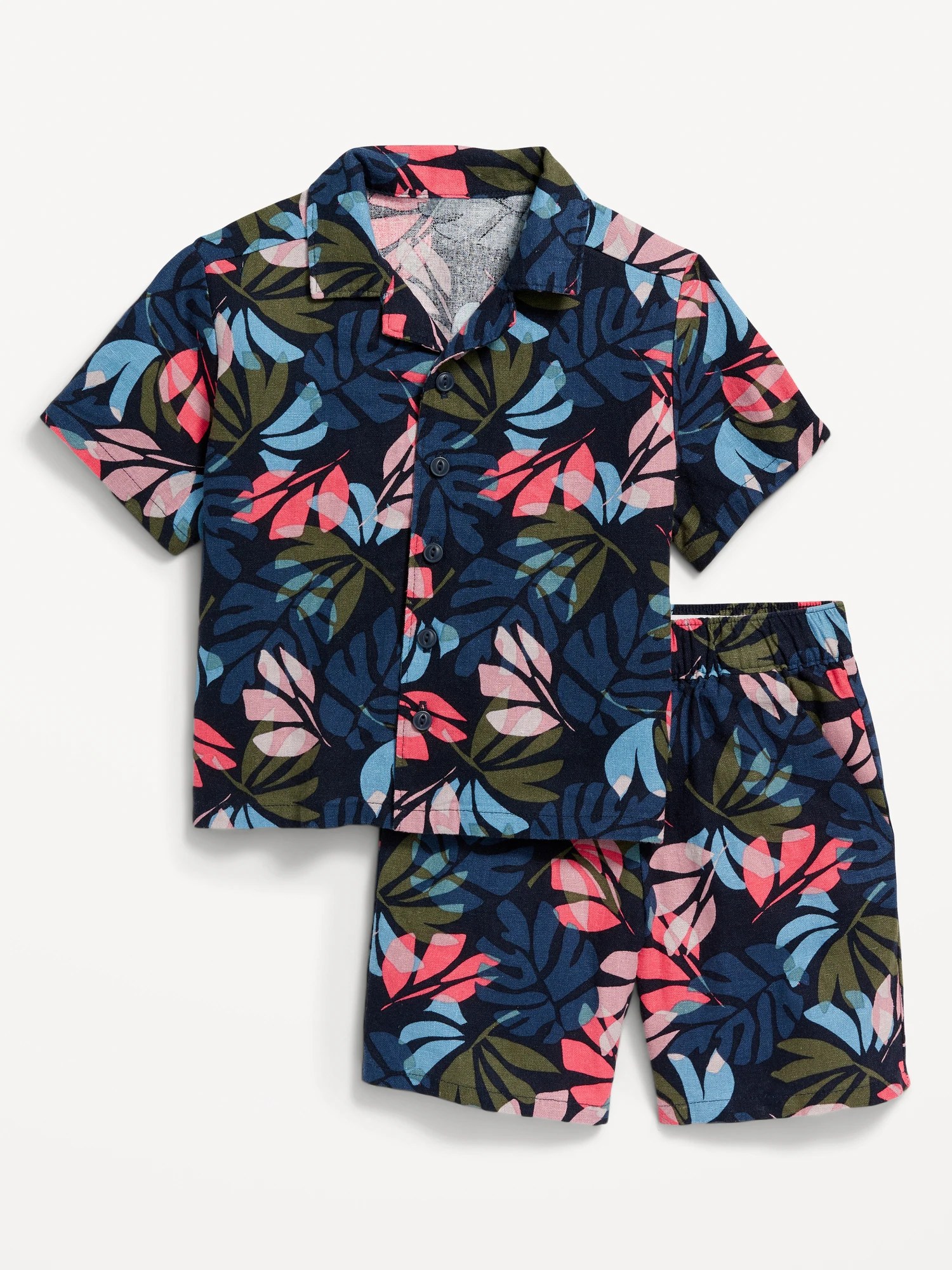 Printed LinenBlend Shirt & Shorts Set for Toddler Boys Old Navy