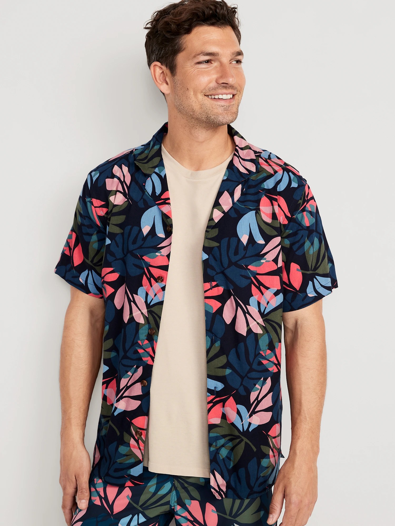 ShortSleeve Printed Camp Shirt for Men Old Navy