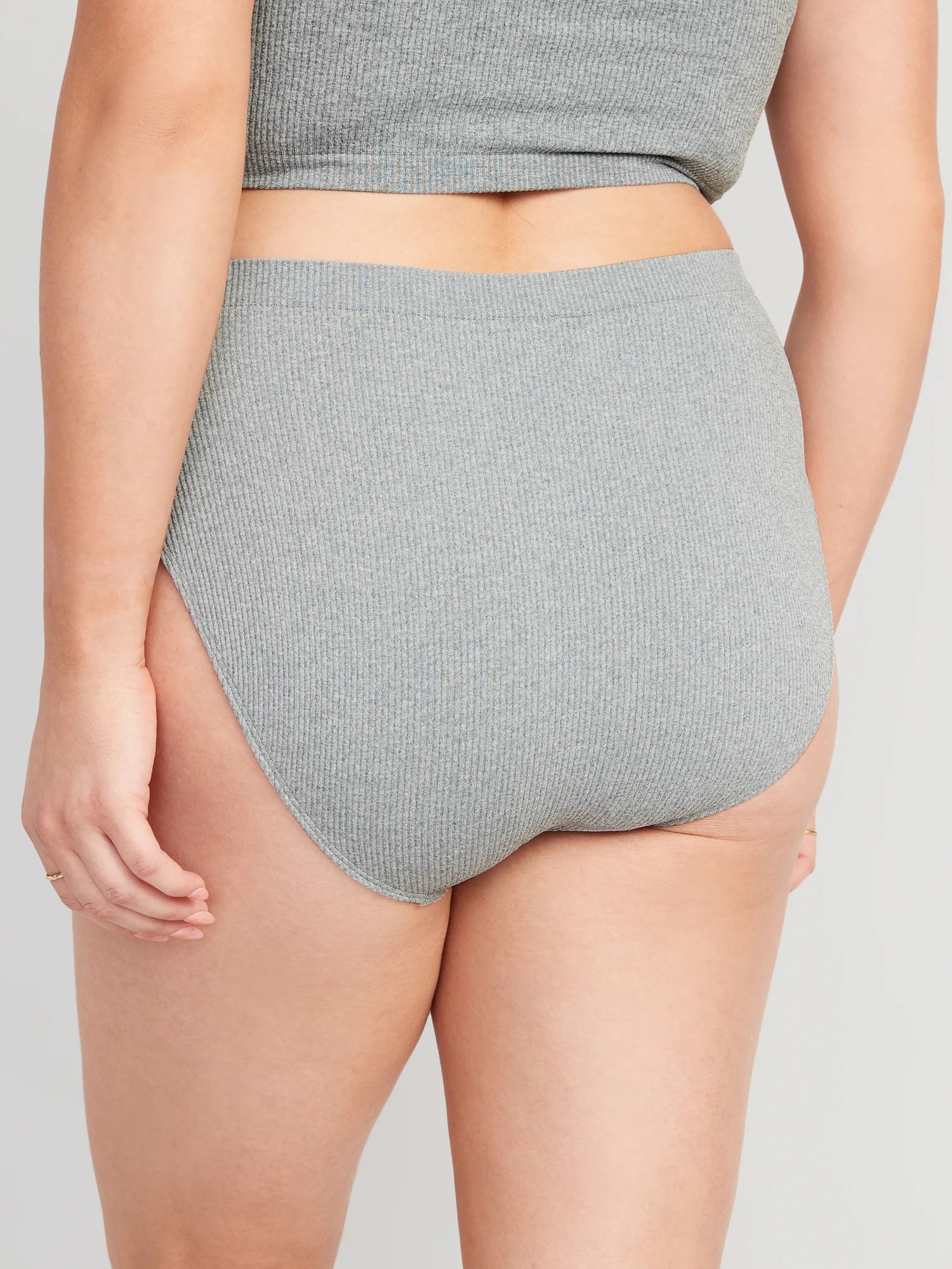 HighWaisted FrenchCut Seamless RibKnit Bikini Underwear Old Navy