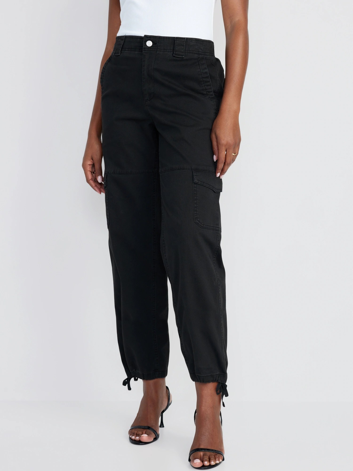 HighWaisted BarrelLeg Cargo Ankle Pants Old Navy