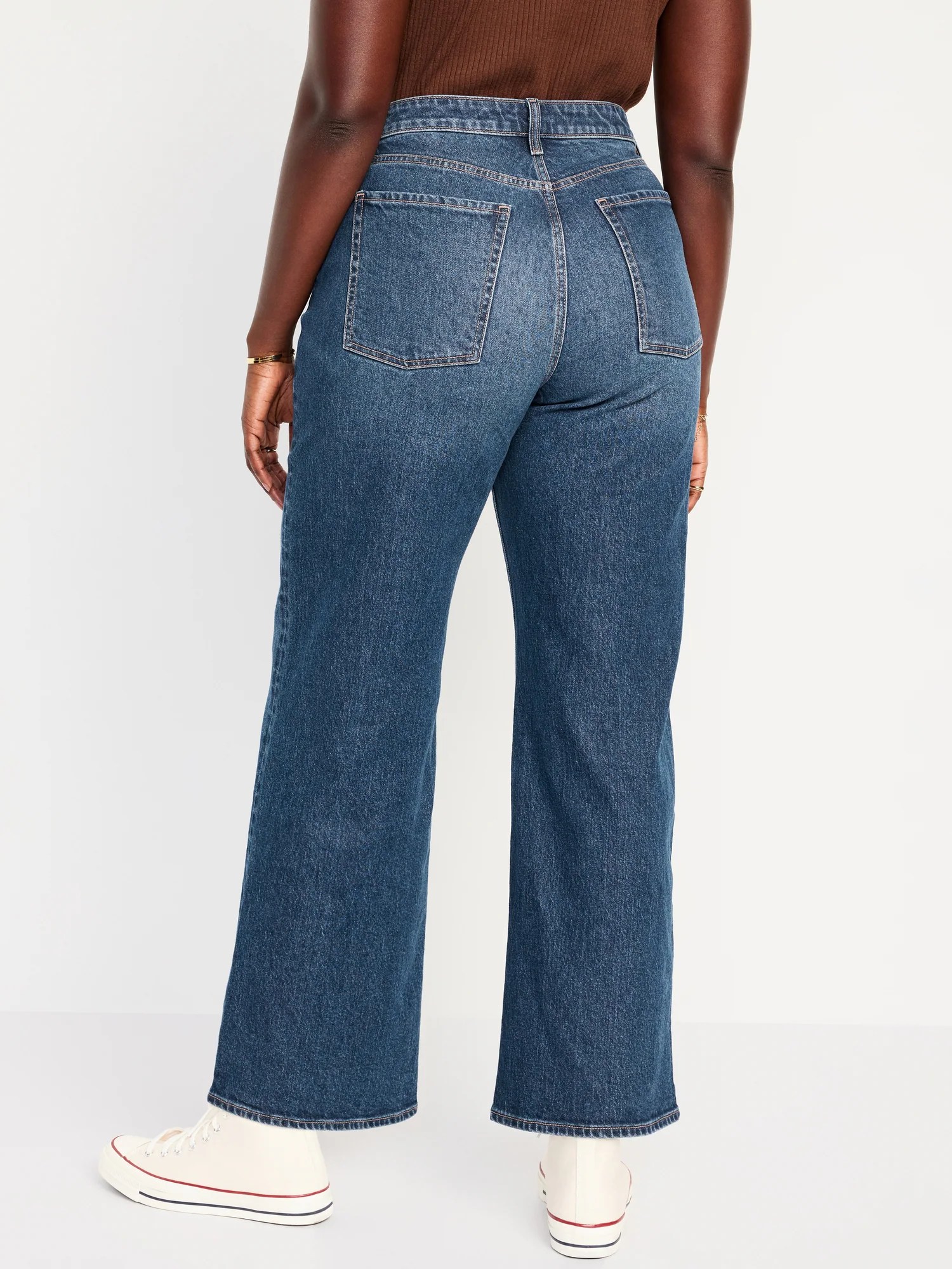 Curvy Extra HighWaisted WideLeg Jeans Old Navy