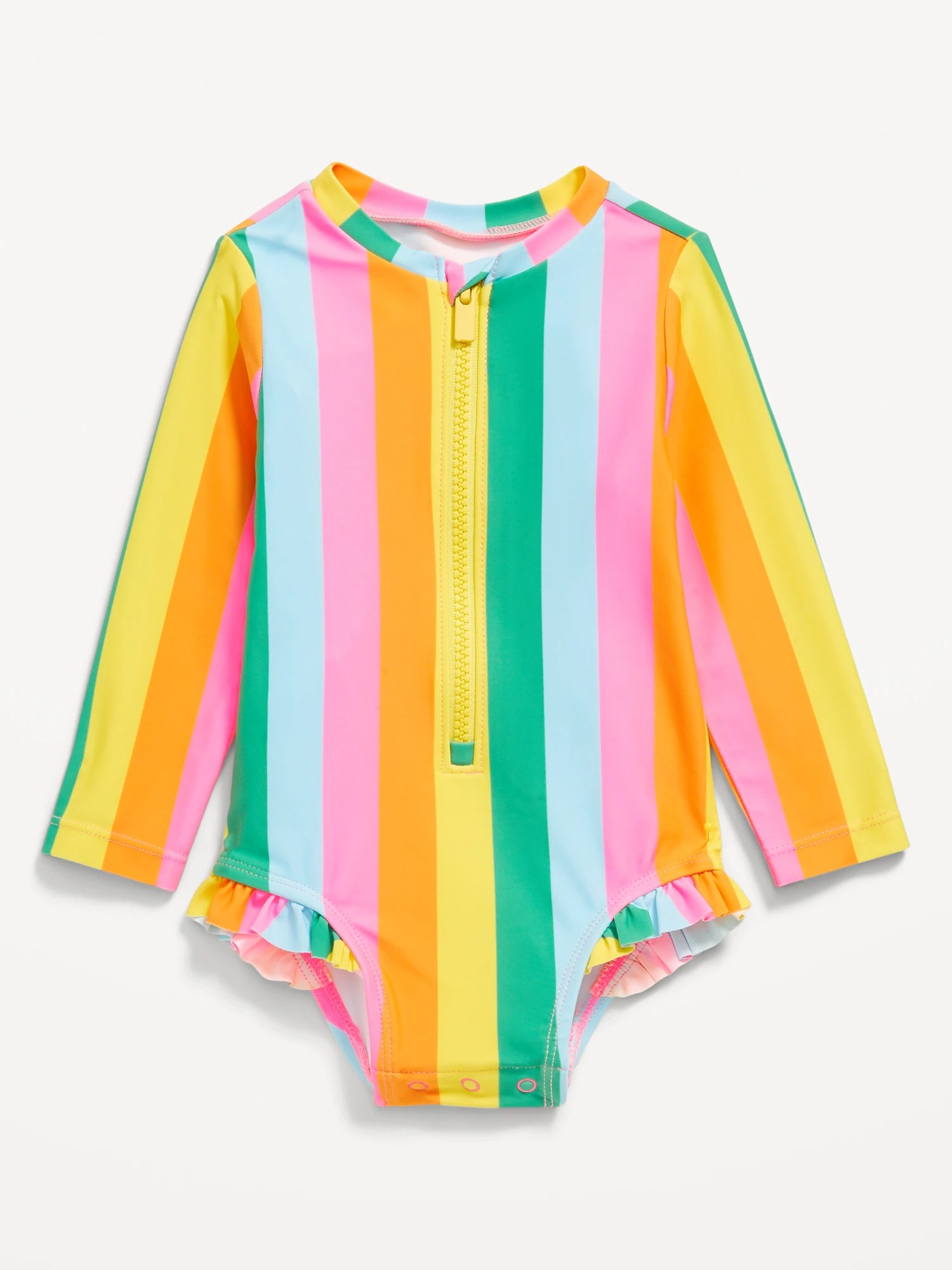 Printed RuffleTrim Rashguard OnePiece Swimsuit for Baby Old Navy