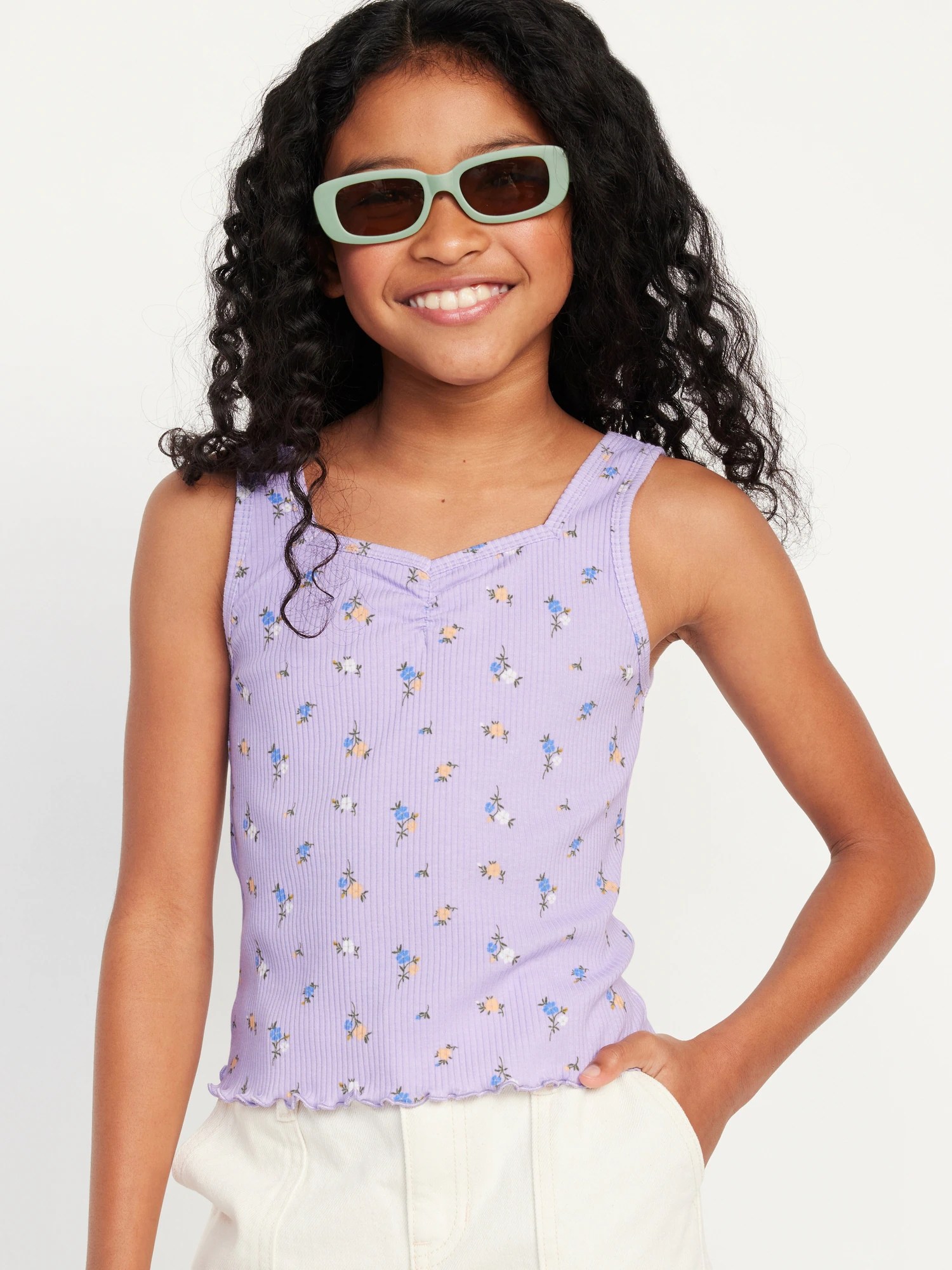 Fitted SweetheartNeck Tank Top for Girls Old Navy