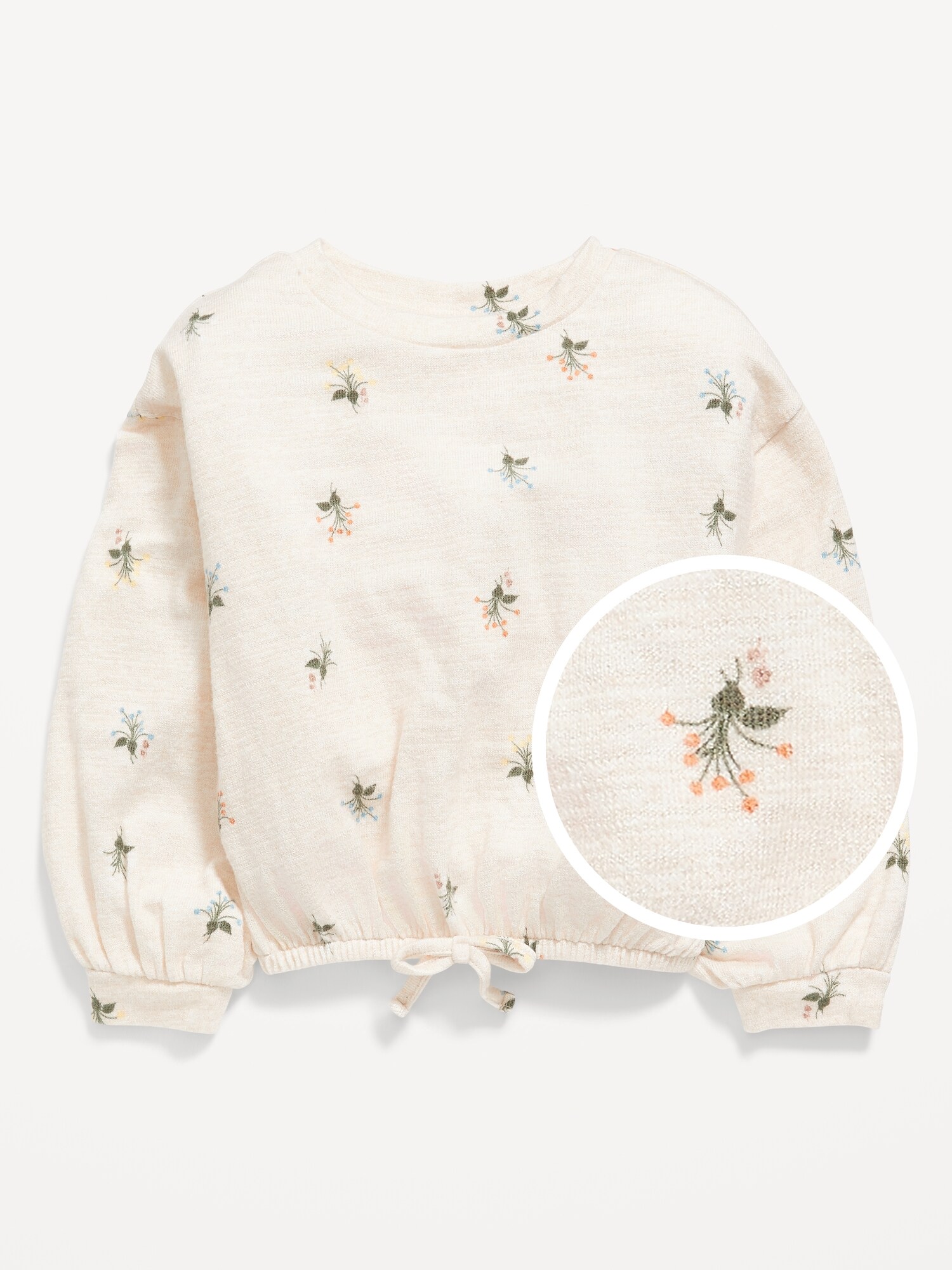 LongSleeve PlushKnit Floral Top for Toddler Girls Old Navy