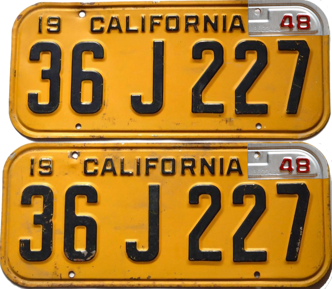 California YOM Info for 1947 1948 1949 1950 1951 1952 1953 1954 1955 California Vehicles and