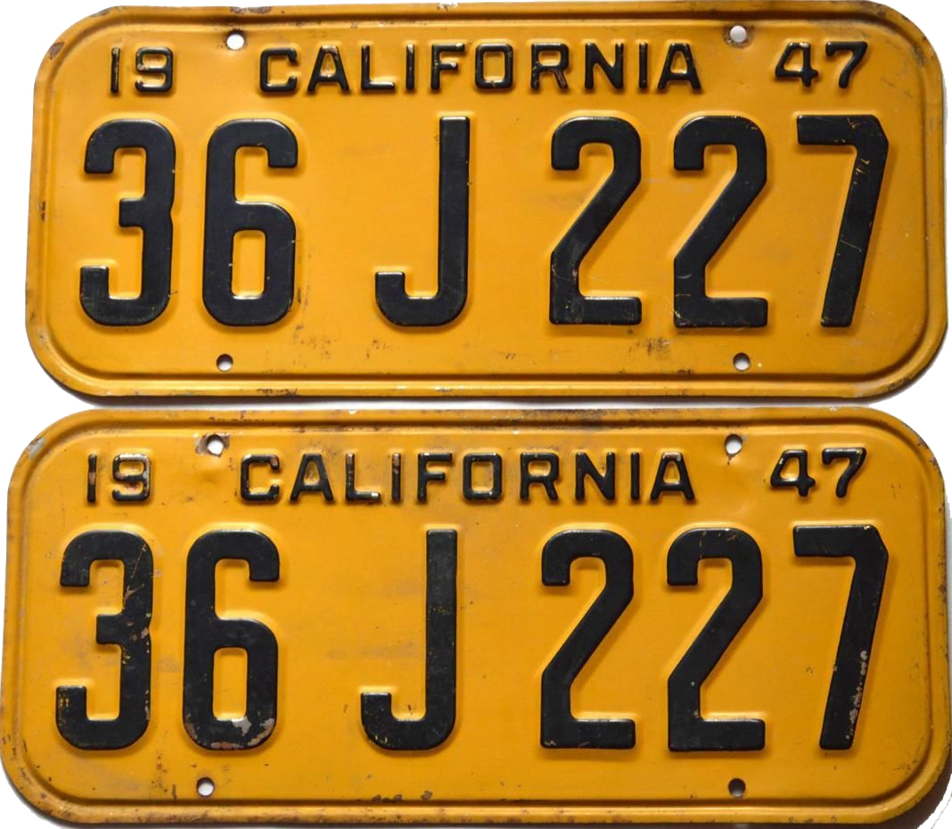 California YOM Info for 1947 1948 1949 1950 1951 1952 1953 1954 1955