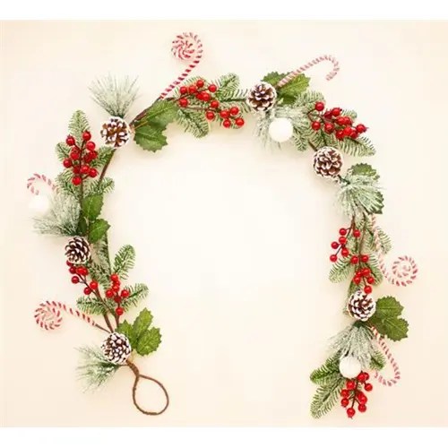 Candy Cane Garland 150cm Old Rowlands