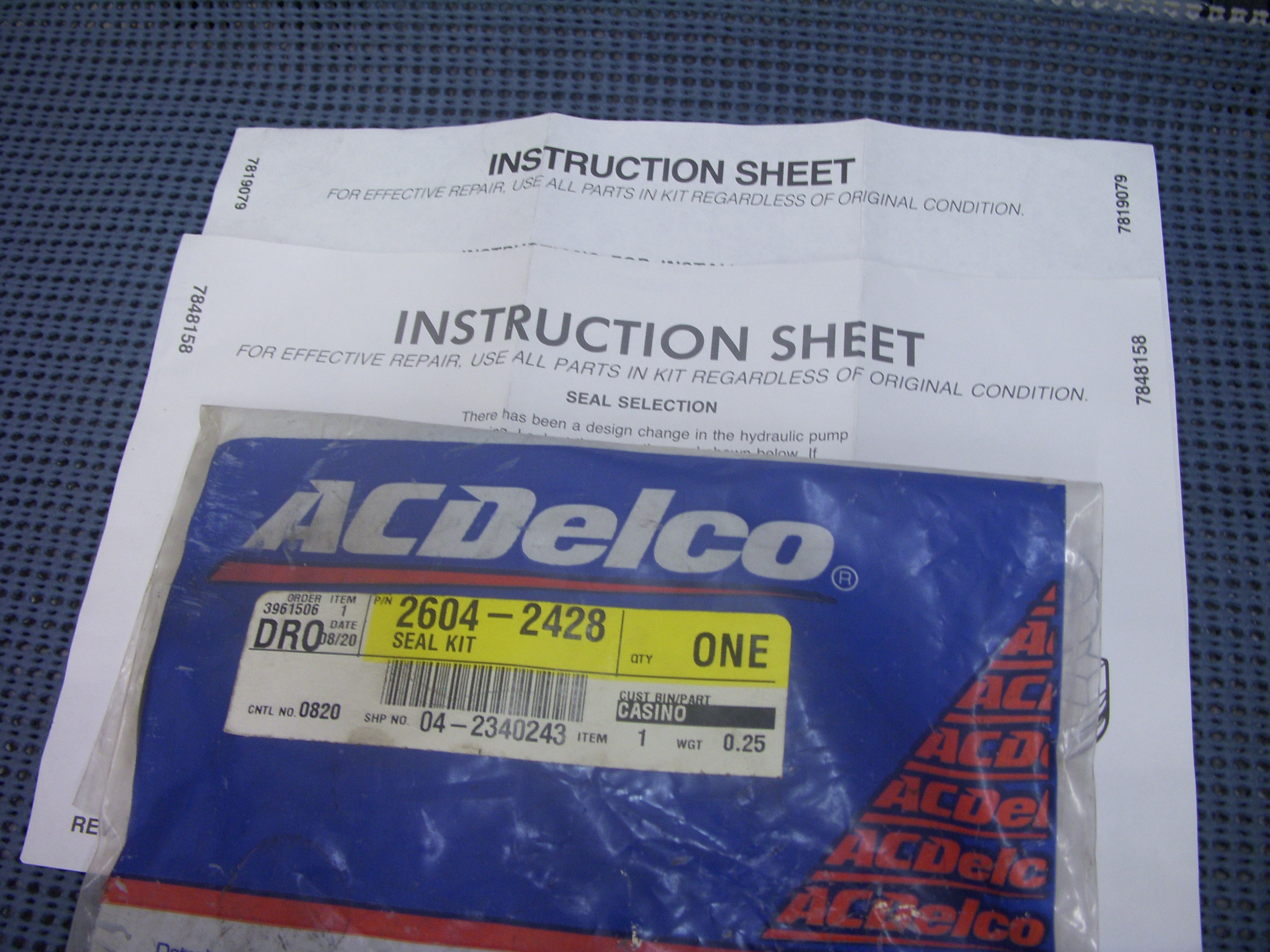 1992 2012 GM Power Steering Pump Seal Kit NOS 26042428 Oldsmobile Obsolete