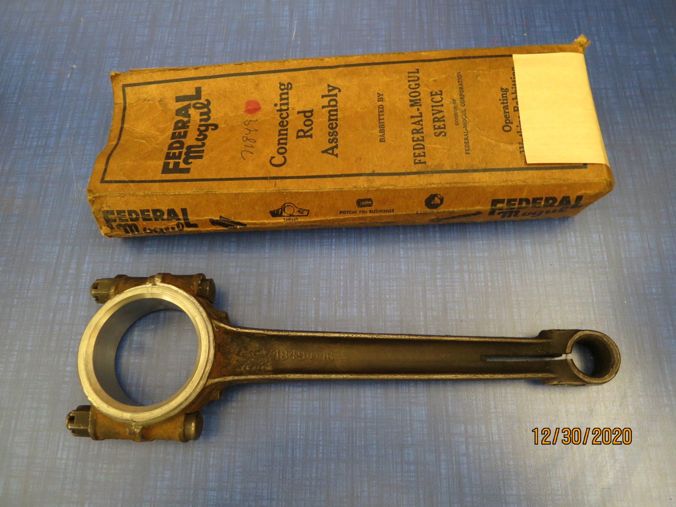 1929 Graham Paige Federal Mogul Babbited Engine Connecting Rod
