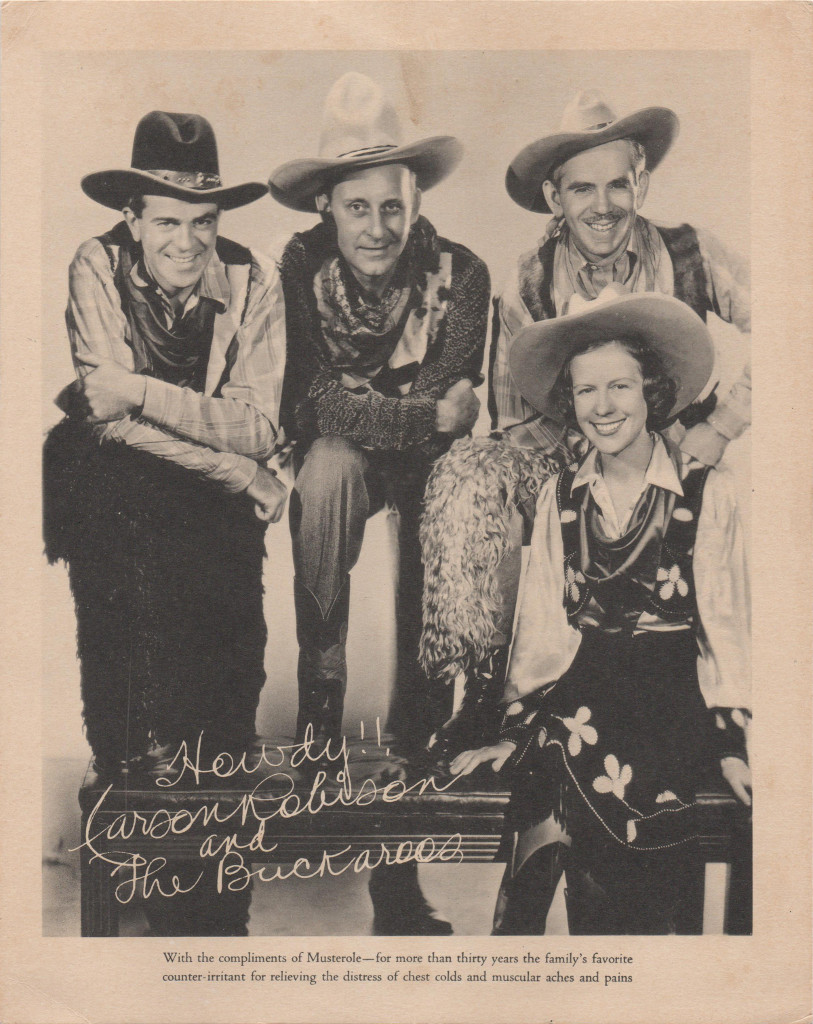 Robison, Carson, Buckaroos Promotional Print Old Time Blues
