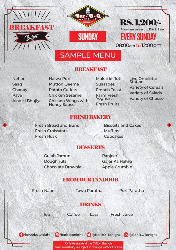 Clifton Karachi BarBQ Tonight