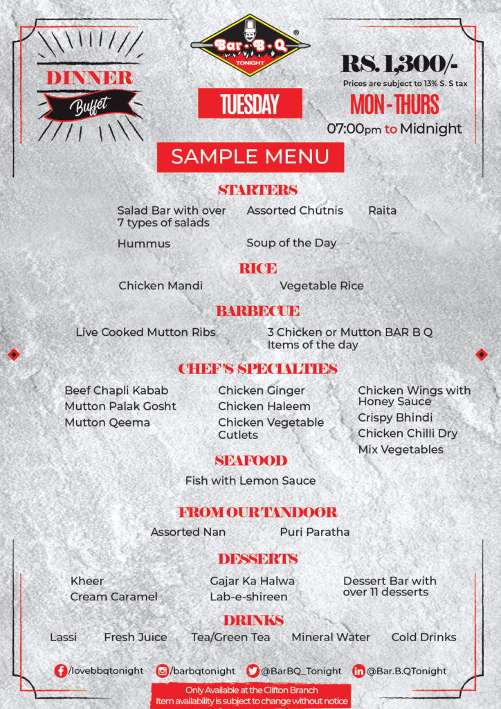 Clifton Karachi BarBQ Tonight