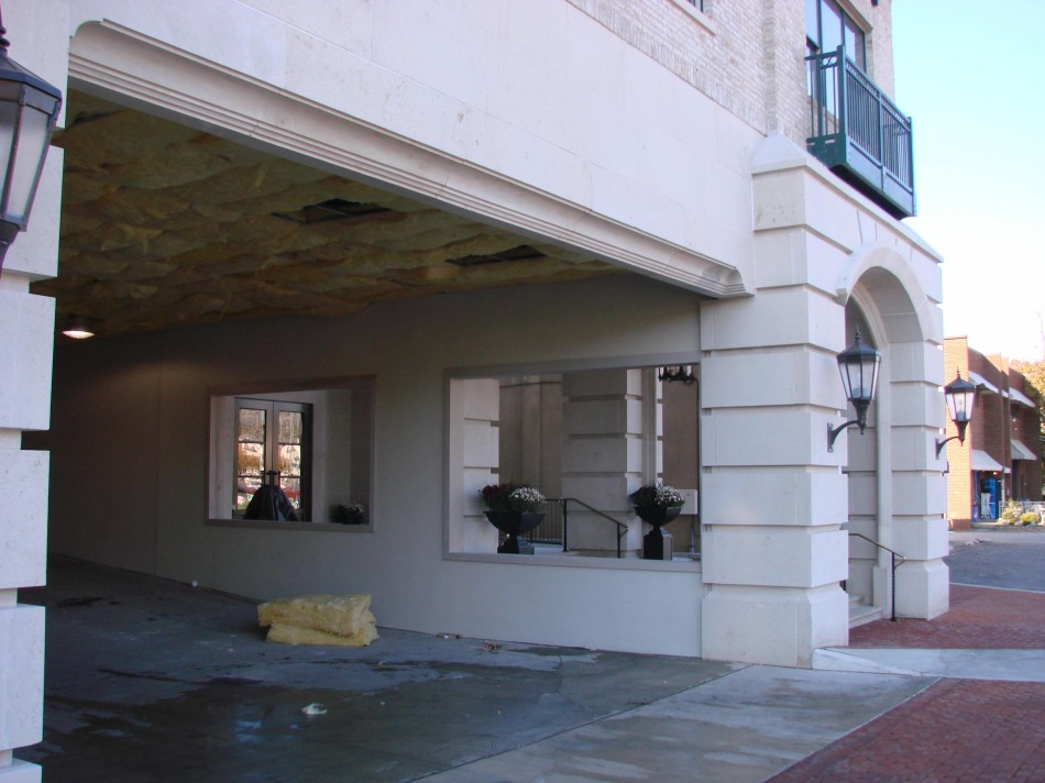 Creekside Condominium Entry Old World Stone Carving