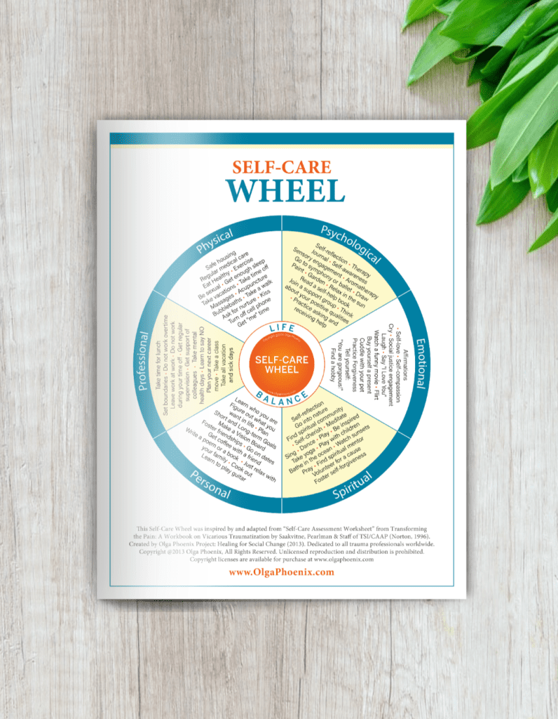 SelfCare Wheel World's 1 Self Care Tool! Olga Phoenix