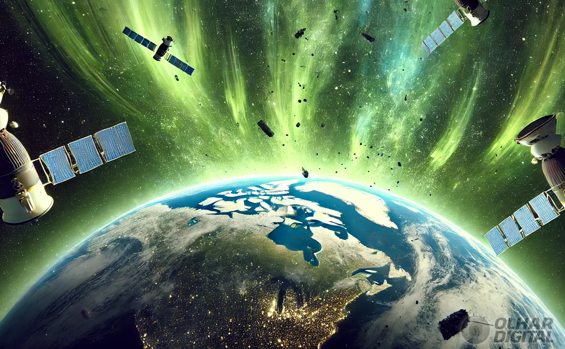 Cerca de 5 mil satélites são deslocados por evento solar extremo