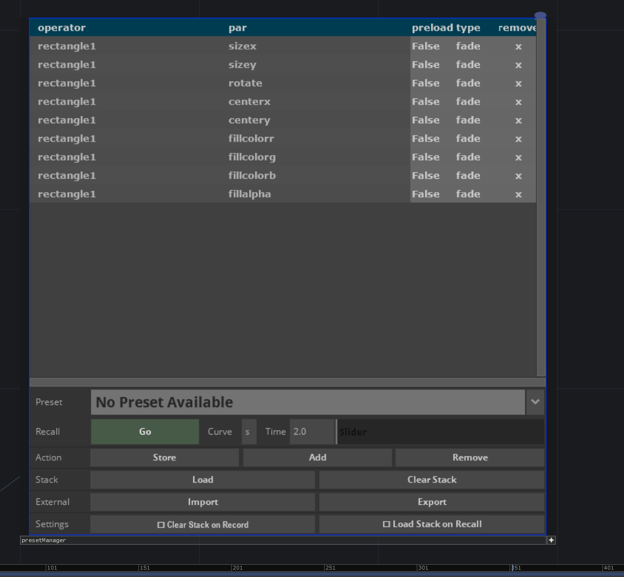 OLIB - TauCeti Preset Manager