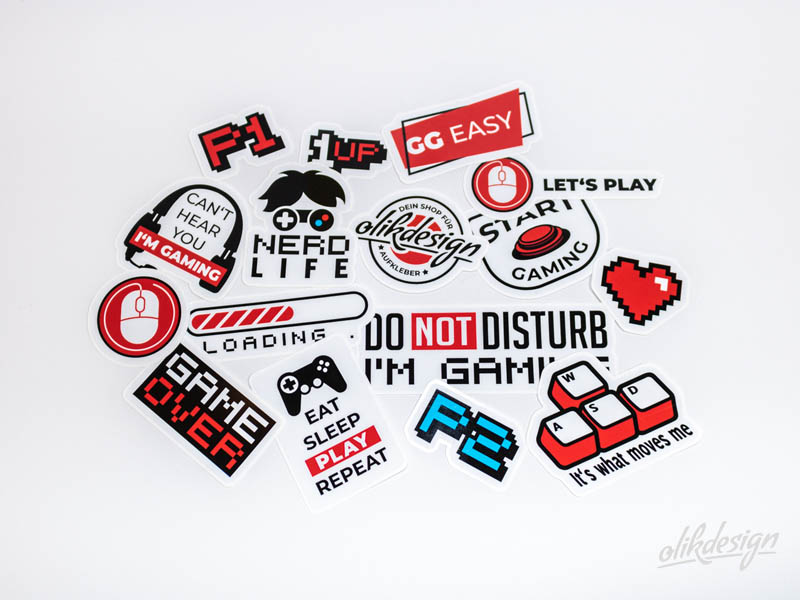 Produkt Gaming Sticker Pack im olikdesign