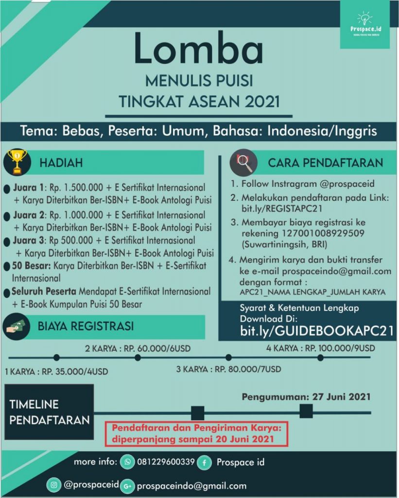 LOMBA MENULIS PUISI TINGKAT ASEAN 2021 – Olimpiade Update