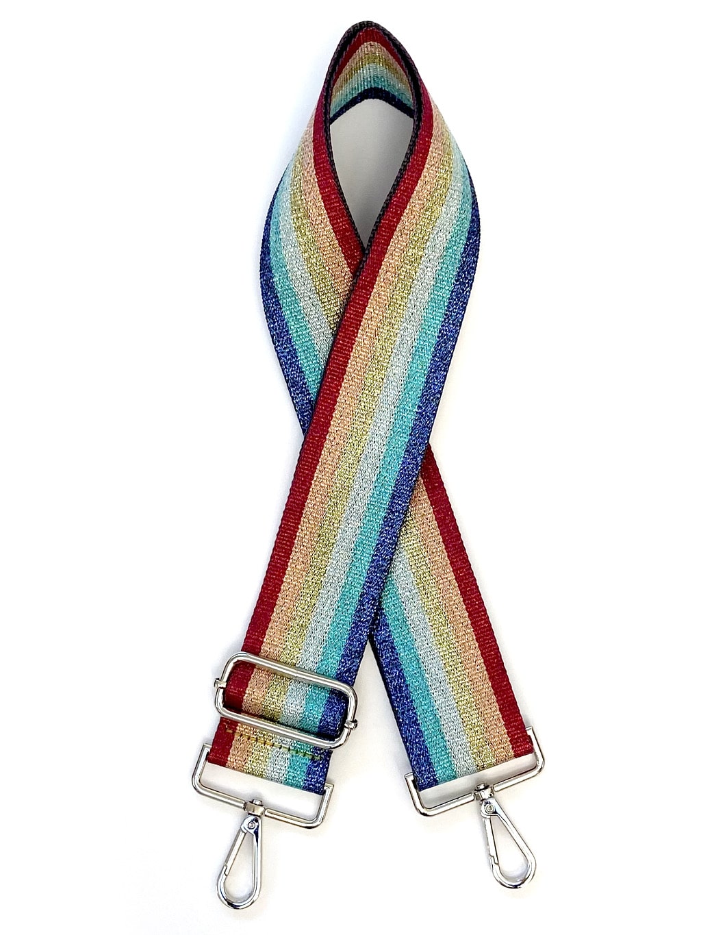 Rainbow Metallic Bag Strap Olive & me
