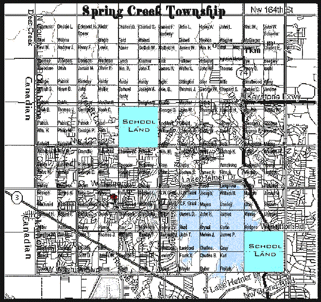 Olive Hill Cemetery Spring Creek Township Map