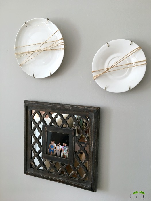DIY Quick Wall Art with Twine Wrapped Plates Olive Jude