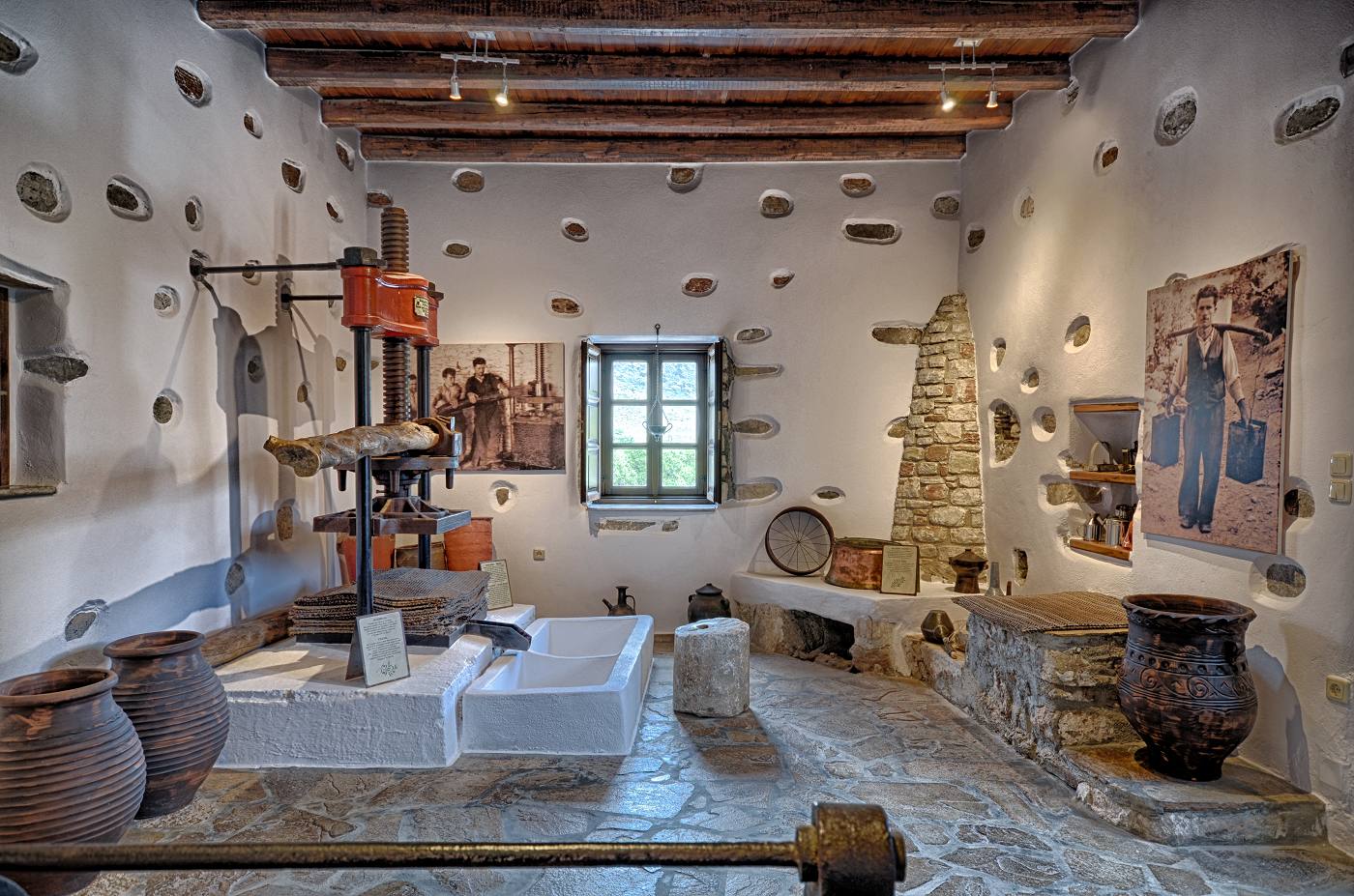 Olive Press Museum in Naxos Greece, olive tree, olive oil, Eggares