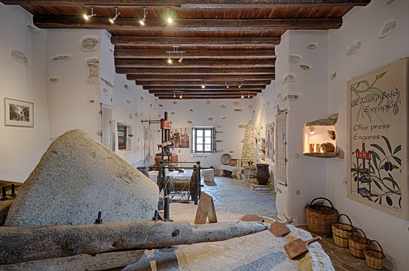 The Olive Press Museum in Naxos Greece, olive tree, olive oil, Eggares
