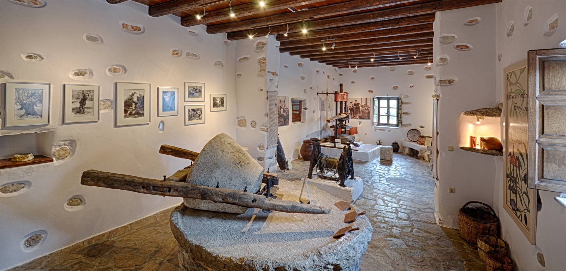 Olive Press Museum in Naxos Greece, olive tree, olive oil, Eggares