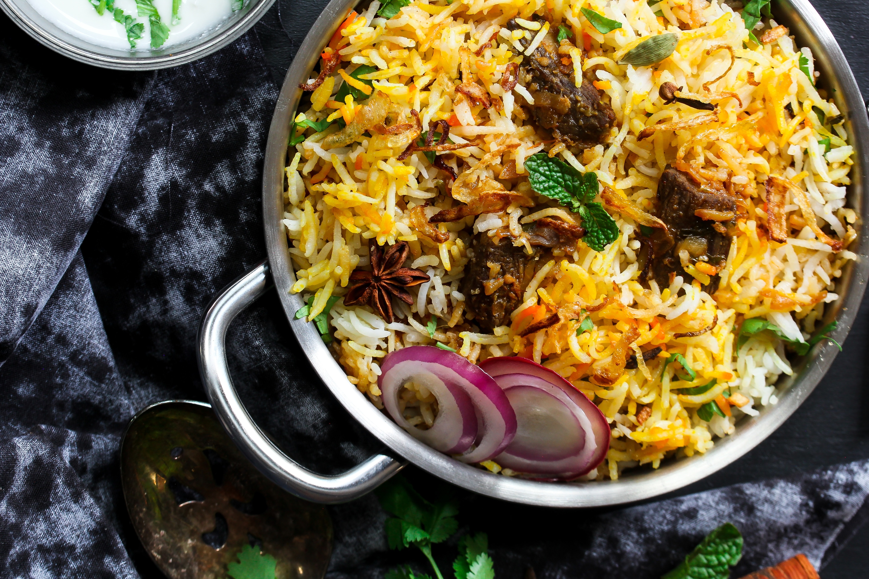 Homemade Beef Biryani with yogurt dip Olive Tree Nutrition LLC, Rahaf