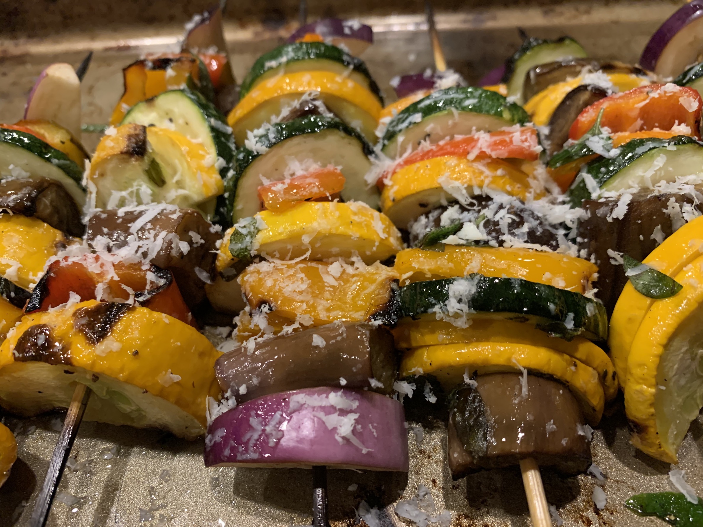 Grilled Vegetable Skewers Olive You Most