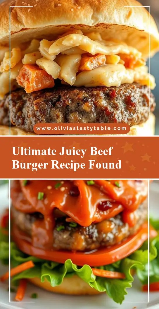 Ultimate Juicy Beef Burger Recipe Found Olivia's Tasty Table