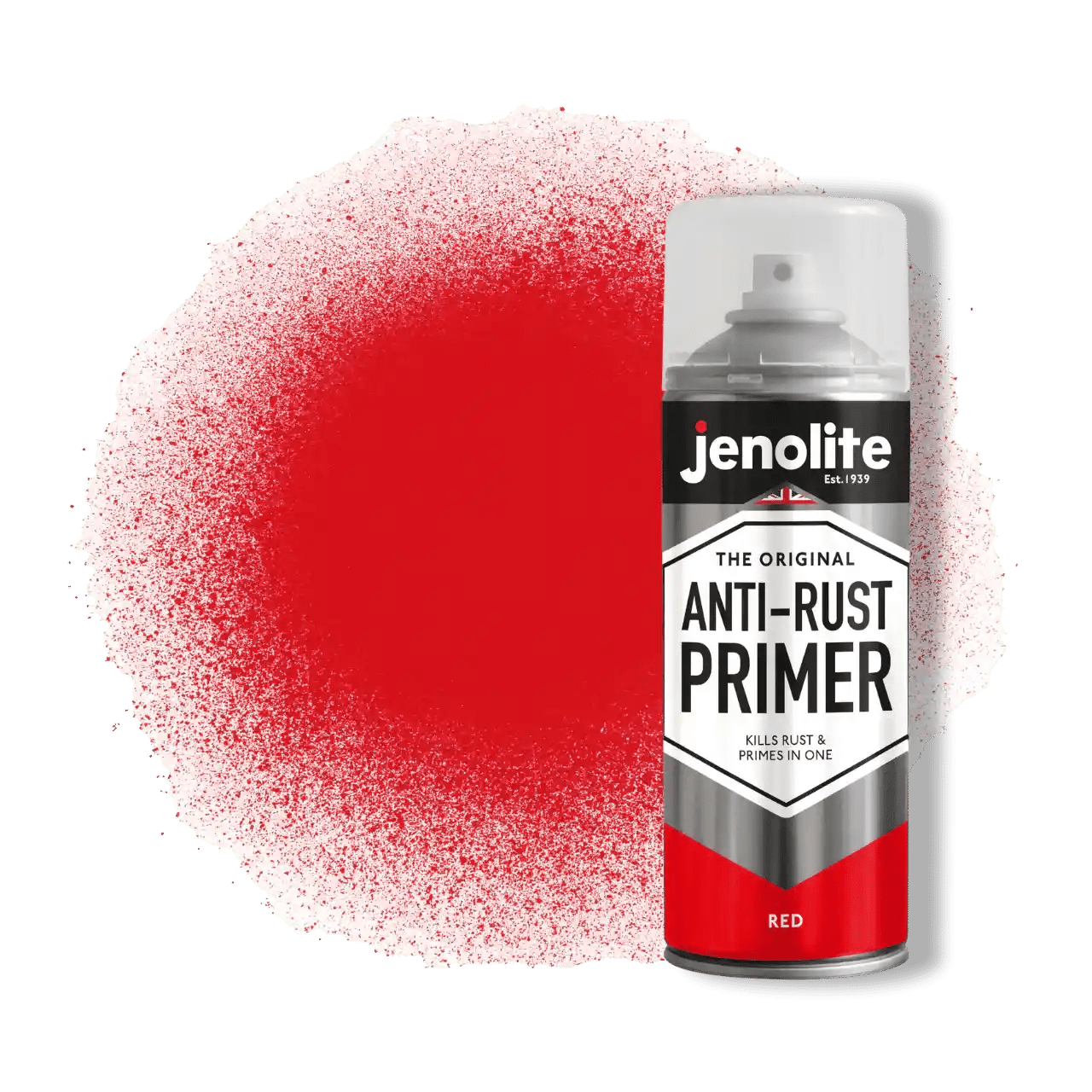 Jenolite AntiRust Primer Aerosol Spray Paint 400ml (Röd) Oljedroppen