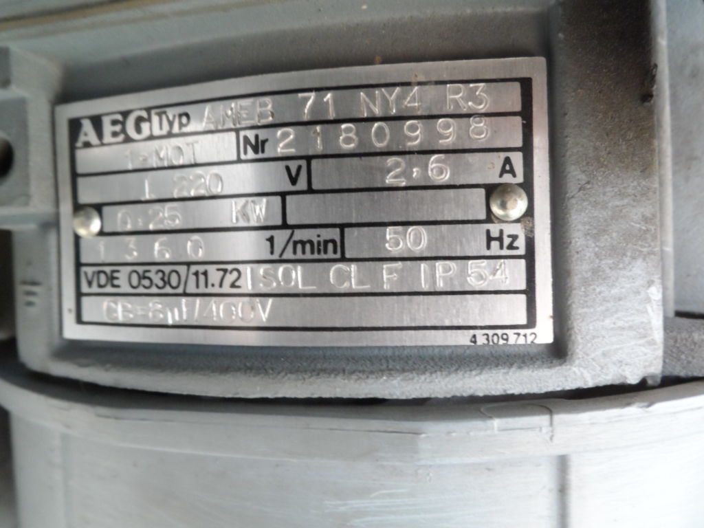 MOTOR ELÉCTRICO AEG AMEB 71 NY4 R3 Oller Stocks