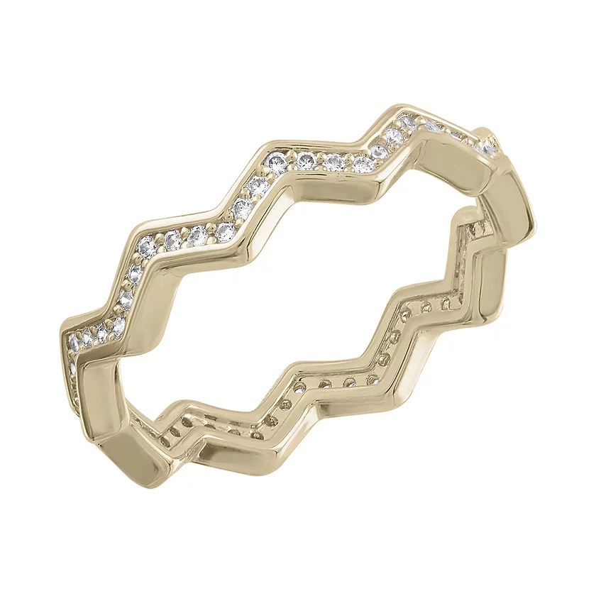Infinity Zig Zag Gold Layers Ring Ollie Birch Boutique
