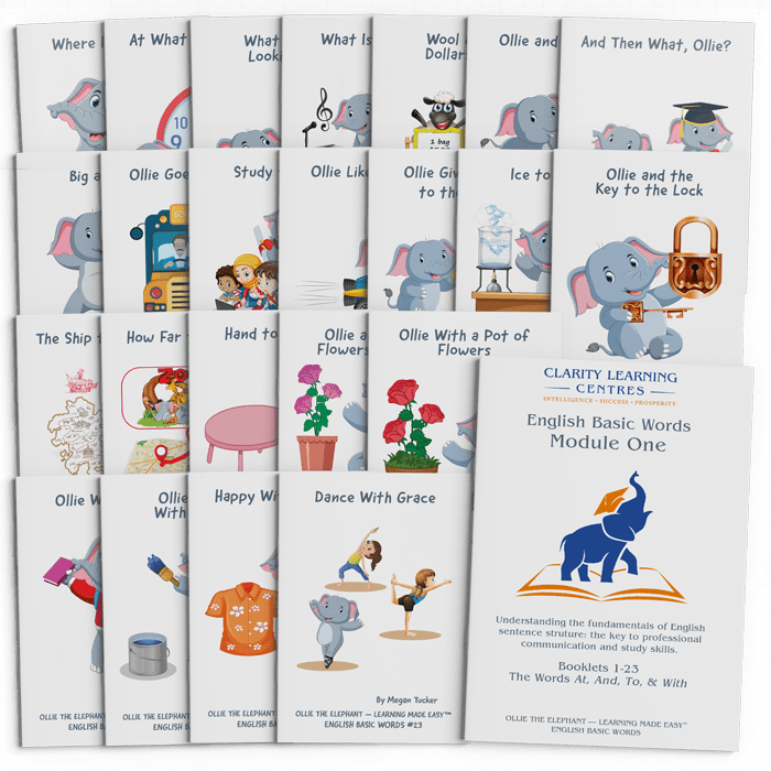 English Basic Words Complete Set (Modules 17) Ollie the Elephant