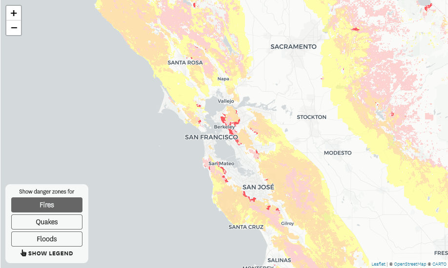 Where we live An interactive map of California's risk of floods, fires