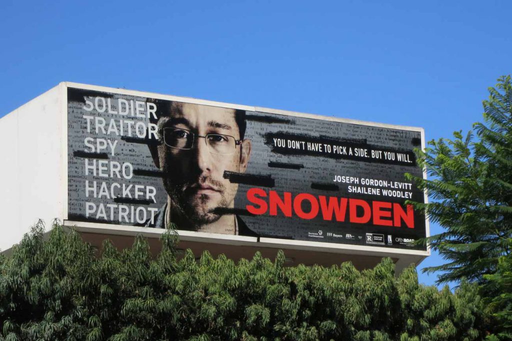 Olson Visual creates Billboard and Backlit Graphics for Snowden Movie Olson Visual