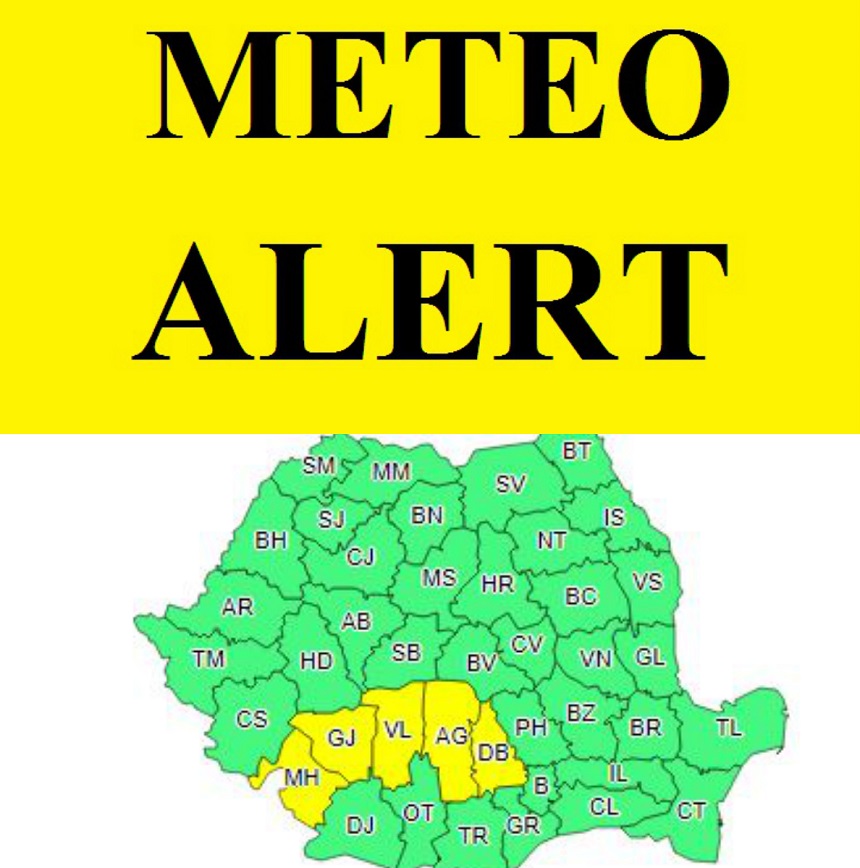 Noi AVERTIZĂRI METEO în România! Fenomene severe în mai multe judeţe