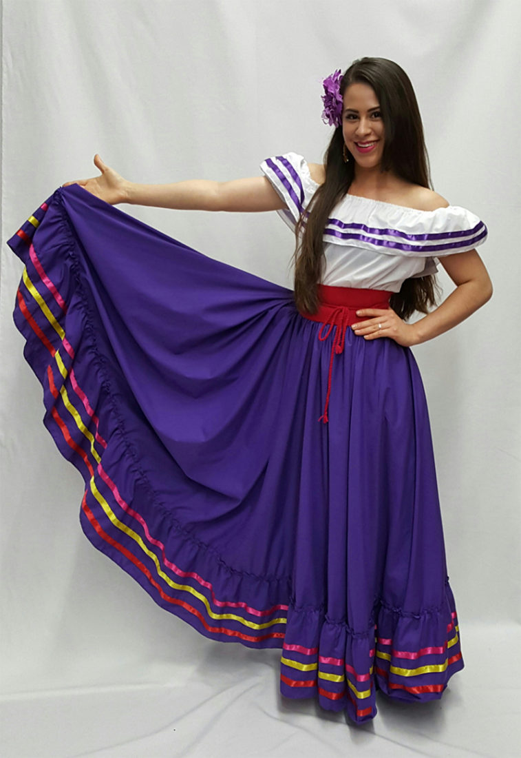Folklorico Practice Skirt with Ribbons Olverita's Village