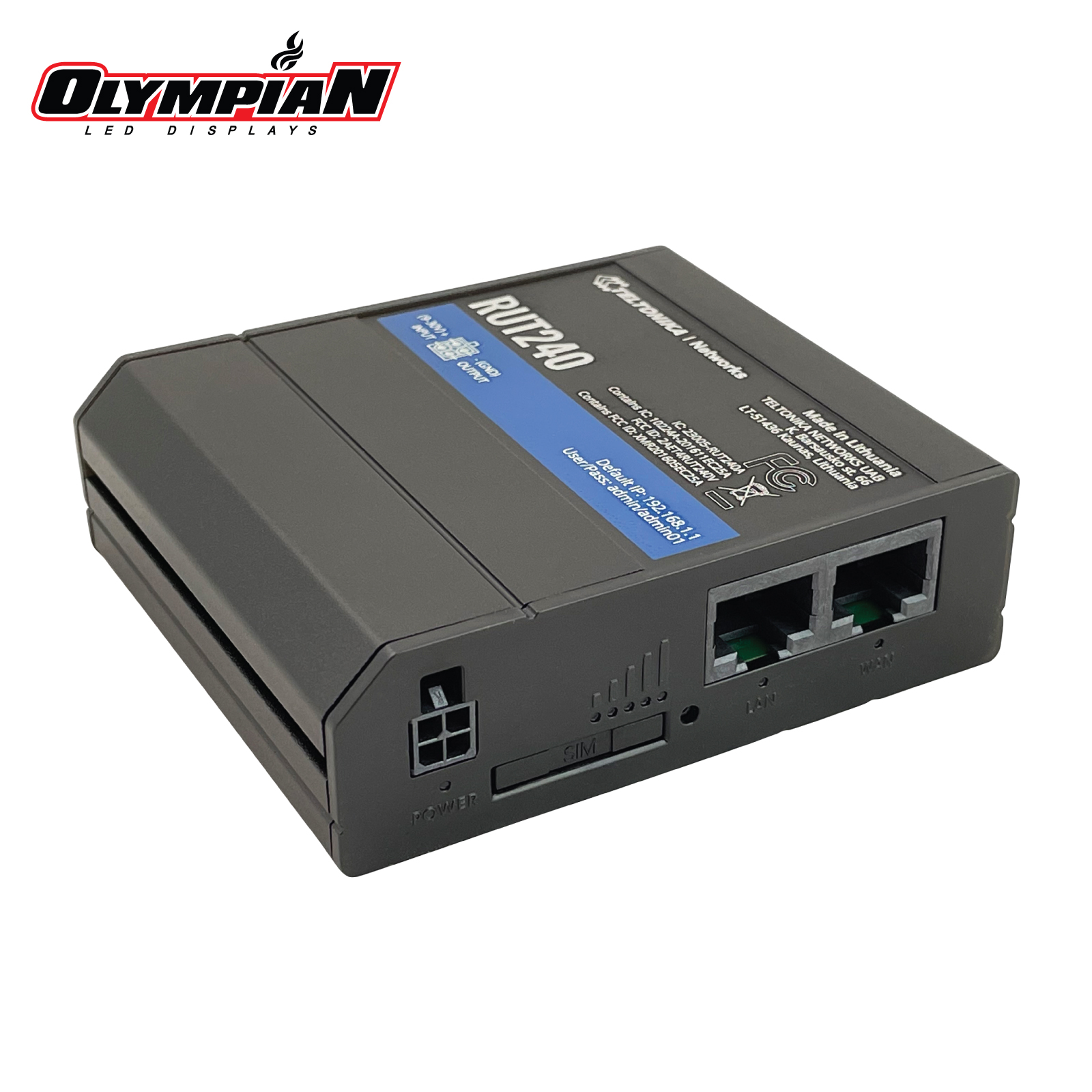 Teltonika RUT240 Industrial Cellular Router CAT4, One SIM, 1 WAN, 1