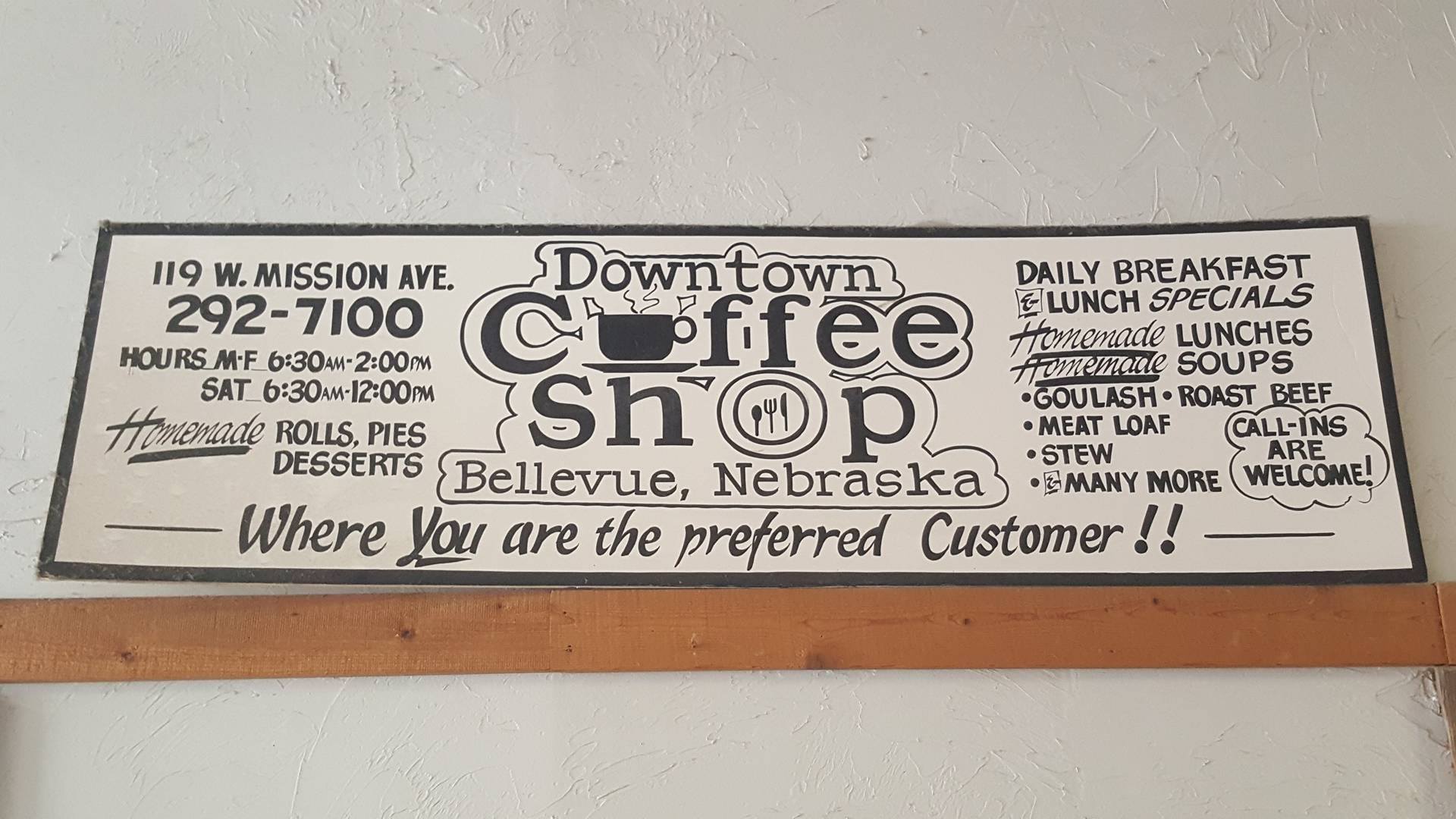 Downtown Coffee Shop Bellevue Omaha Fattie