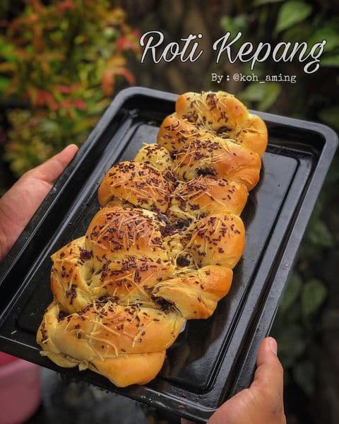 Roti Kepang Keju Cokelat - Omah Resep