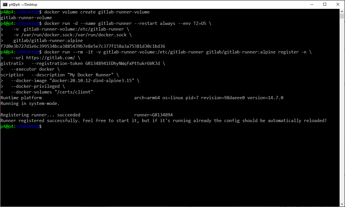 GitLab Runner on RPI4 (Build, Push Docker images to Docker Hub using