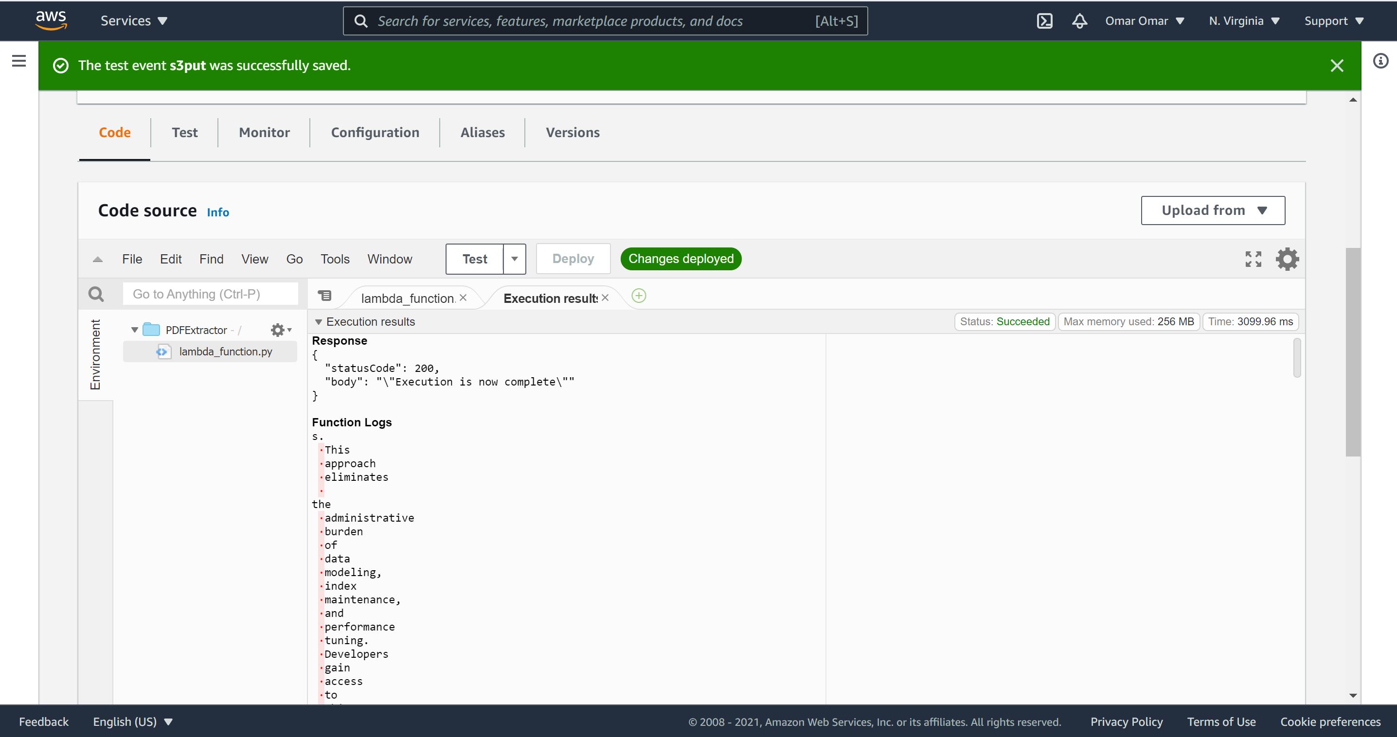 AWS Lambda Custom Layers and a Lambda Function in Python