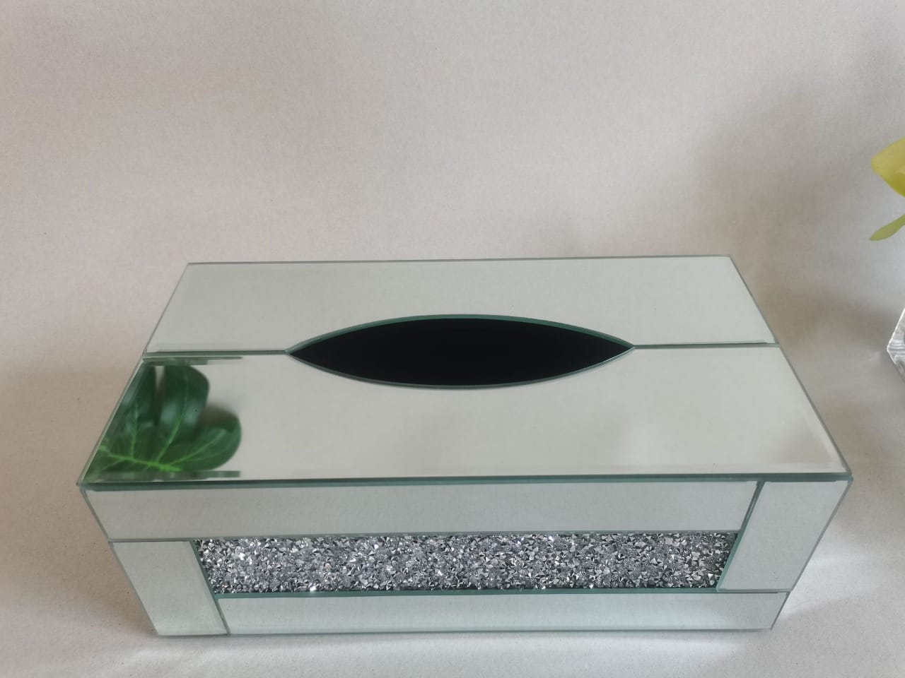Crystal Glass Tissue Holder Om Decor