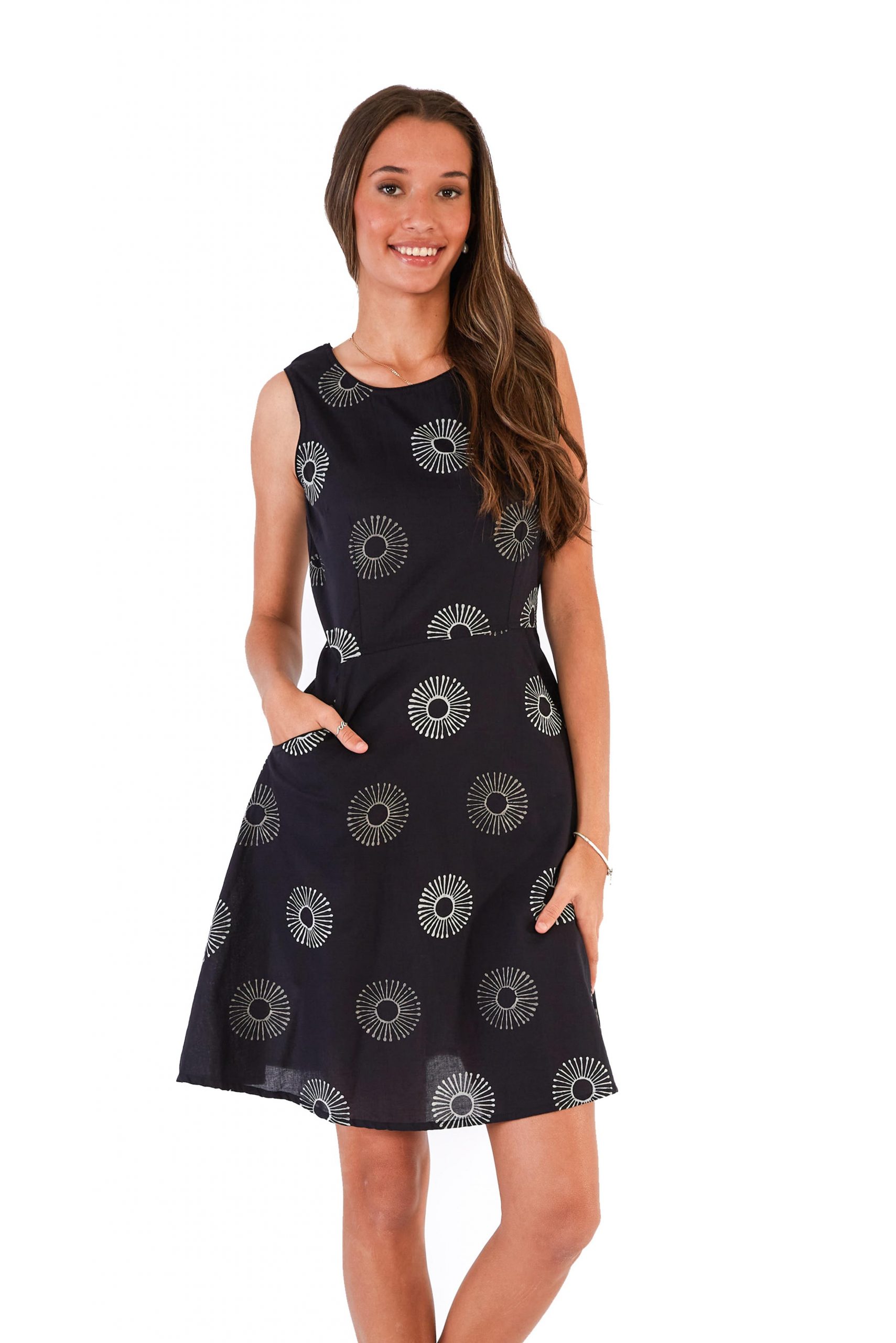 Lisa Dress Black Sunflower OM Designs