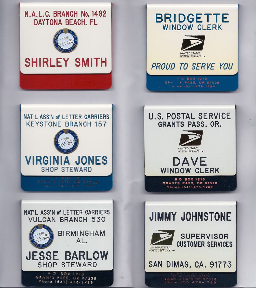 NALC Badges Plastic Engraved Name Badge Order For Sale