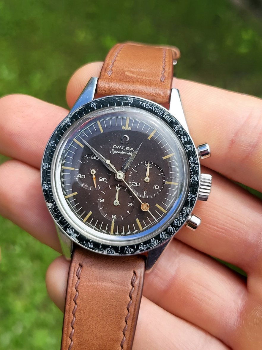 SOLD Tropical Omega Speedmaster 29982 Lollipop 1960 *Reduced