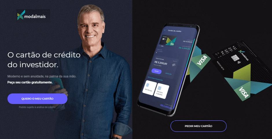 Solicitando o cartão de crédito modalmais OMES